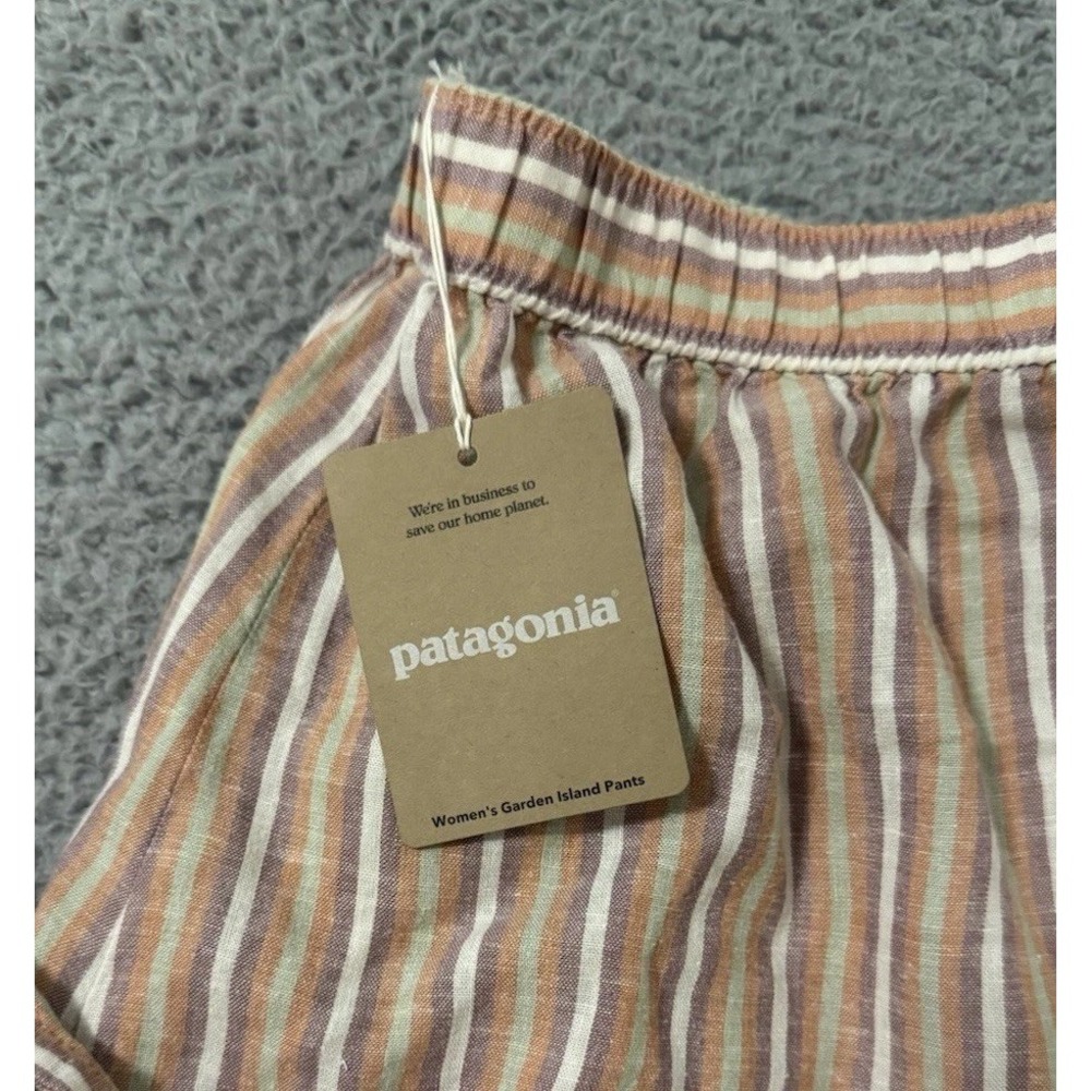Patagonia Garden‎ Island Pants Good Times Evening Mauve Striped S NWT - Picture 2 of 8